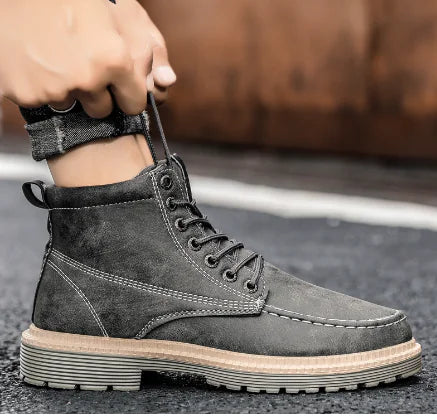 Men's Retro Fashion Casual Leather Boots