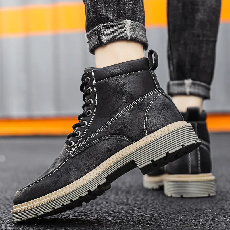 Men's Retro Fashion Casual Leather Boots