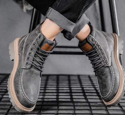 Men's Retro Fashion Casual Leather Boots